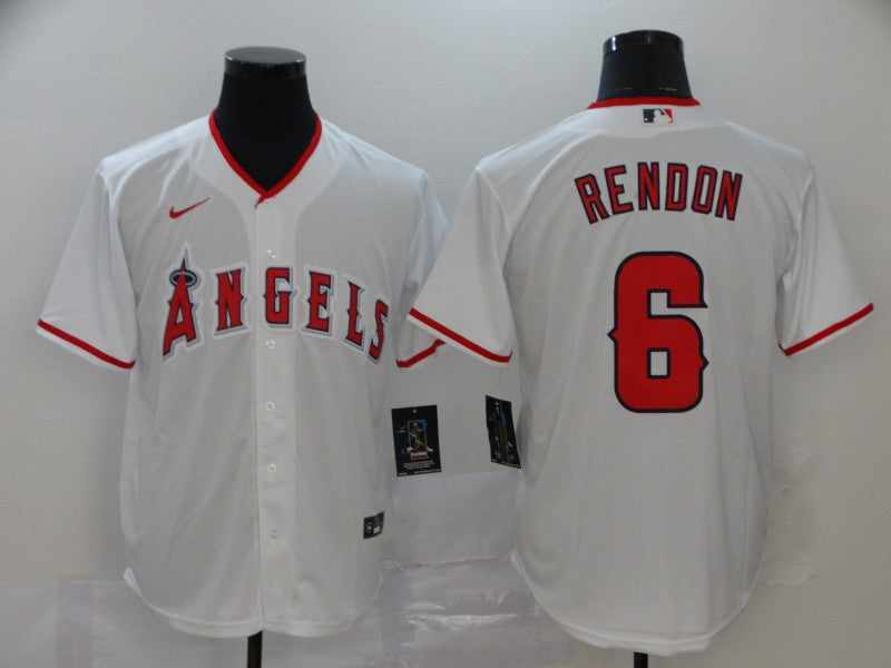 Men's Los Angeles Angels Anthony Rendons #6 White Sewn Jersey